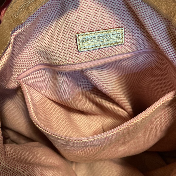 Dooney & Burke RARE Pink Trimmed Gold Bag - Picture 9 of 15
